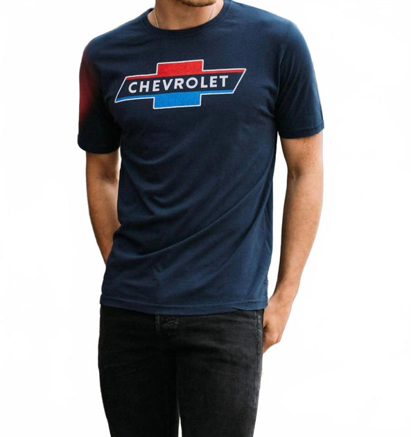 American Needle Chevrolet Bowtie Brass Tacks Tee Blue XLarge 3