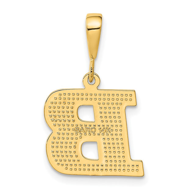 Diamond2Deal Initial B Charm Yellow Gold 4