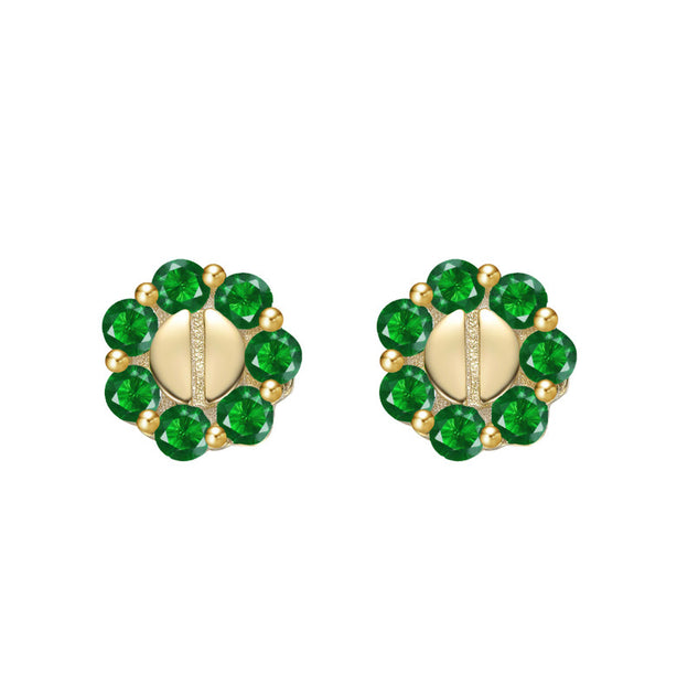 GigiGirl Kids Stud Earrings Green One Size 3