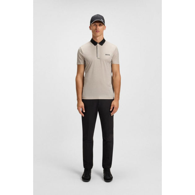 Boss Active Paddy Polo Shirt Beige Small 3