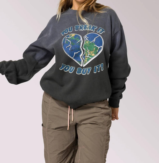 Parks Project You Break It Crew Sweatshirt Green XL 2