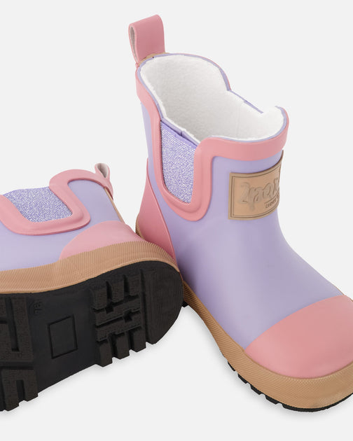Deux par Deux Short Rain Boots Pink US 2 4