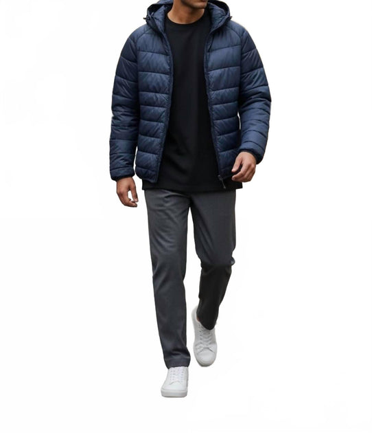 Roosters Supply Company Parker Packable Puffer Coat Blue Medium 2