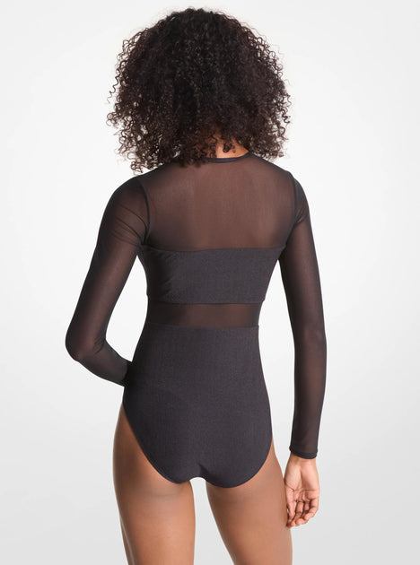 Michael Kors Zip-Up Swimsuit Black US 6 3