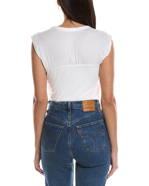 rag & bone Jersey Banded Top White XXS 3