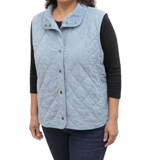Haptics Soft Corduroy Vest Blue US 2 2