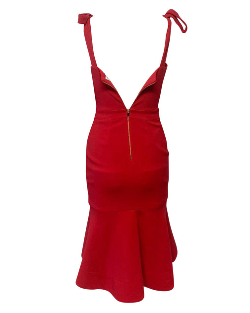 Rebecca Vallance Midi Dress Red EU 34 3