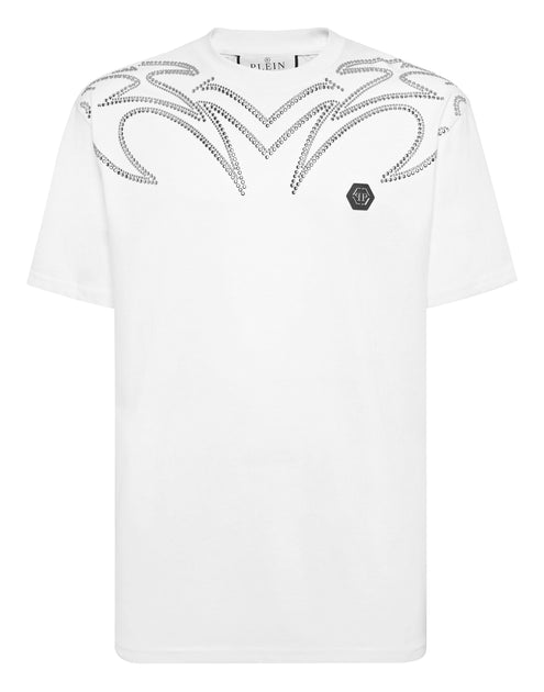 Philipp Plein Round Neck T-Shirt Texas Studs White XXL 2