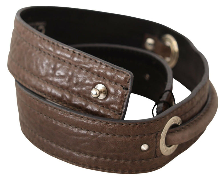 Costume National Fastening Leather Belt Brown 80cm 4