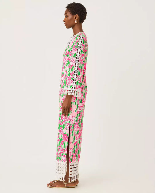 Lilly Pulitzer Strothers Maxi Shift Caftan Multi US 00 4