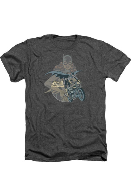 Gildan DC Comics Batgirl Biker Heather T-Shirt Schwarz Large 2