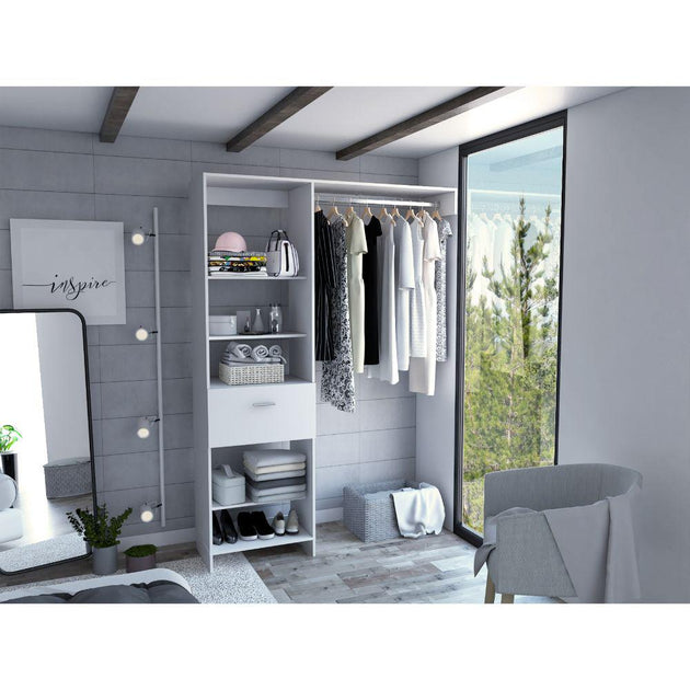 DEPOT E-SHOP Dynamic Closet System White 2