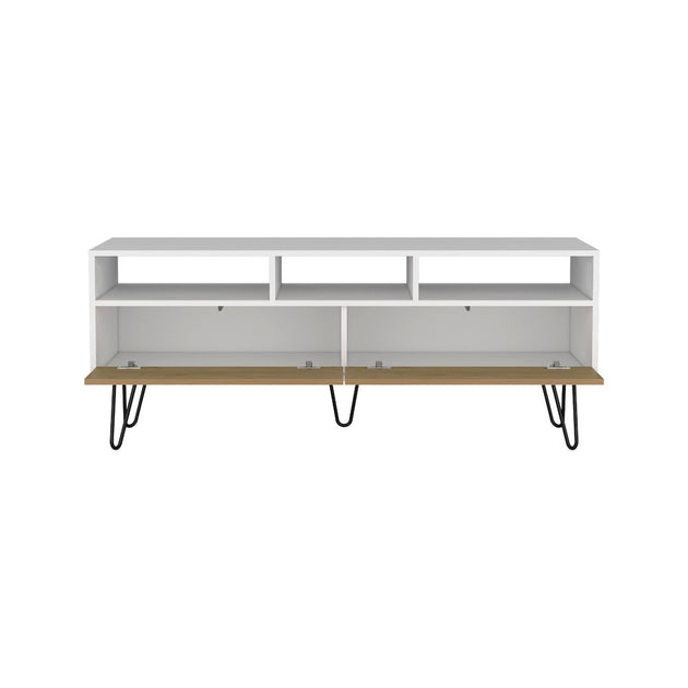 Depot Salunga TV Stand White/Natural Oak 2