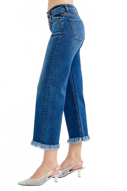 RISEN Crop Wide Leg Jeans Blue 26 3
