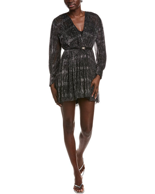 maje short printed dress with jewel Maje Women's cotton Short rhinestone checked dress for Fall/Winter, size Small, in color Beige / Beige