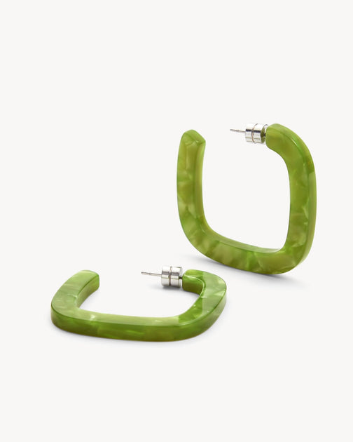 MACHETE Midi Square Hoops Silver 7