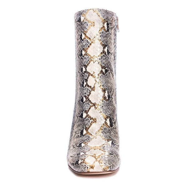Chinese Laundry Kind Quirky Snake Print Boots Silver US 9 4