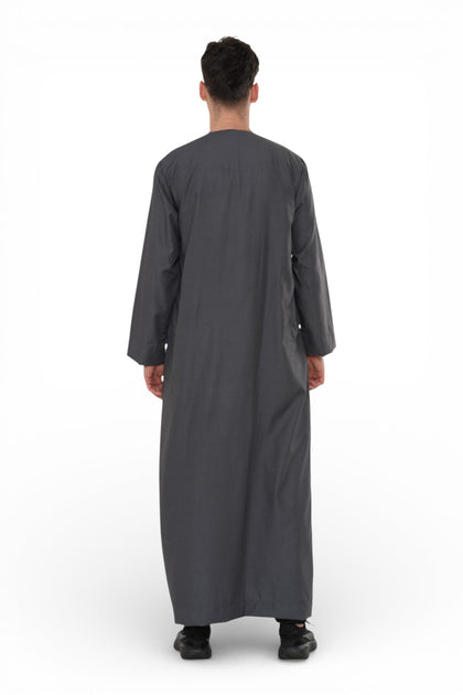HM10 Moroccan Thobe Grey Large 4