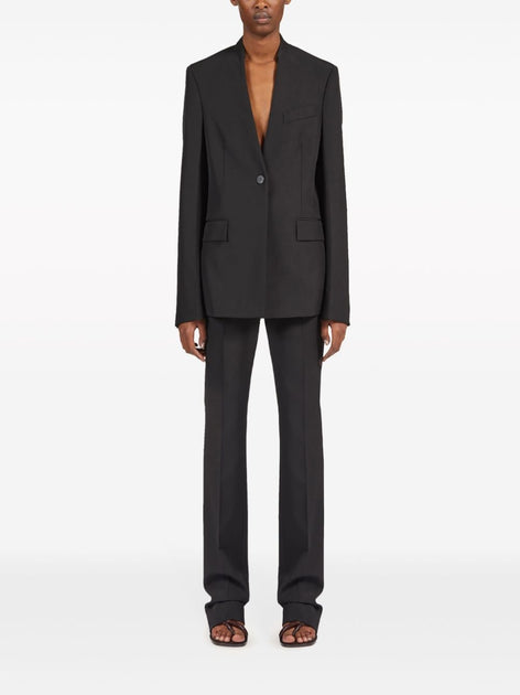 Ferragamo Tailored Virgin Wool Trousers Black EU 40 3