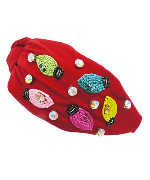 Viola Christmas Lights Headband Red One Size 2