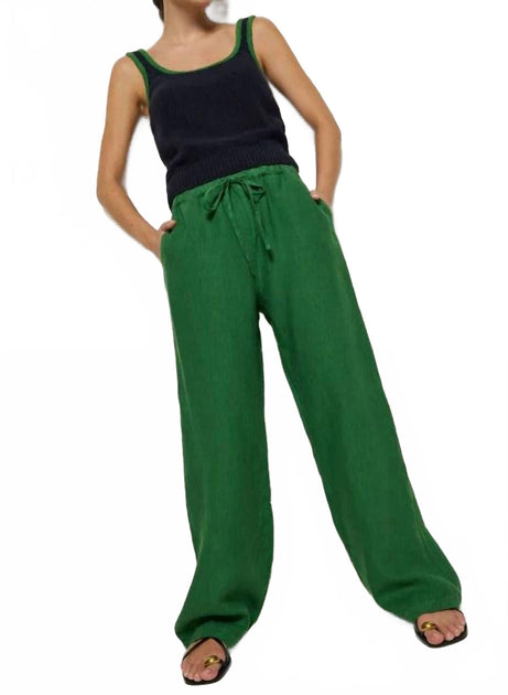 Nation LTD Lucia Tie Waist Pant Green Small 3