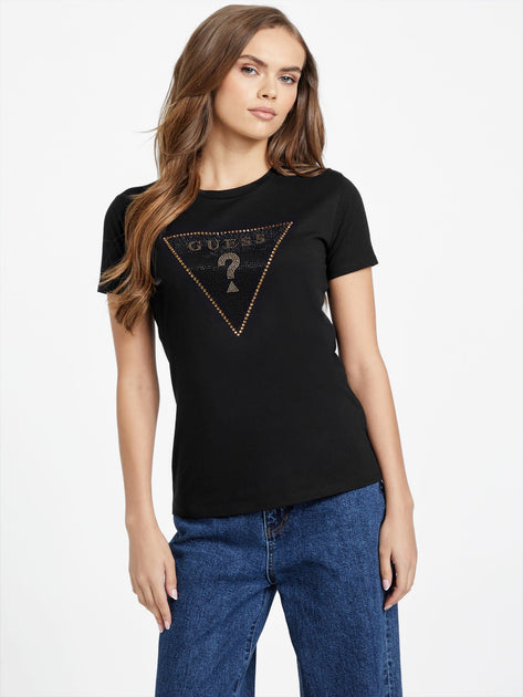 Guess Factory Ava Triangle Tee Beige Large 2