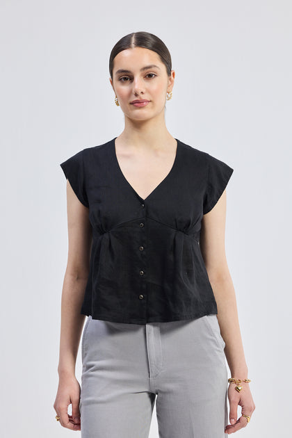 Reistor Deep V-neck Top Black XXLarge 2