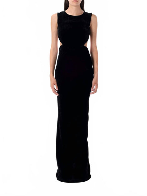 Rick Owens Lilies Abito Open Back Gown Noir EU 40 2