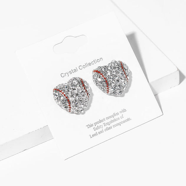 FASHNZFAB Heart Stud Earrings Silver 4