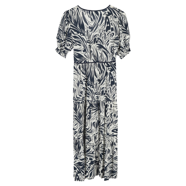 Ba & Sh Calla Midi Dress Navy Blue UK 6 3