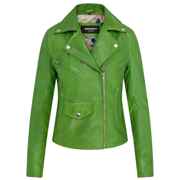 TruClothing Brando Style Biker Jacket Green US 8 2
