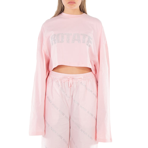 Rotate Crop Top Pink Small 2