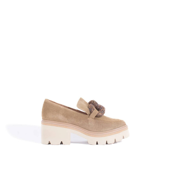 ALL BLACK Link Lug Heeled Loafer Beige EU 37 2