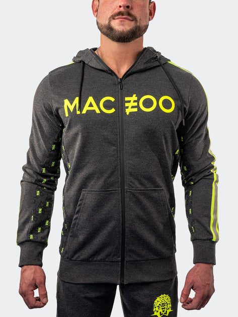 Maceoo Monogram Hoodie Grey Large 2