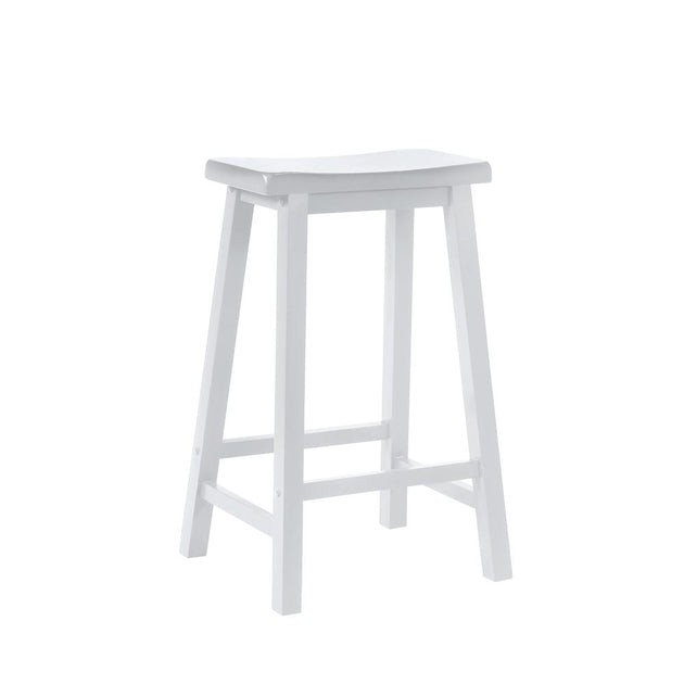 Powell White Saddle Bar Stool 2