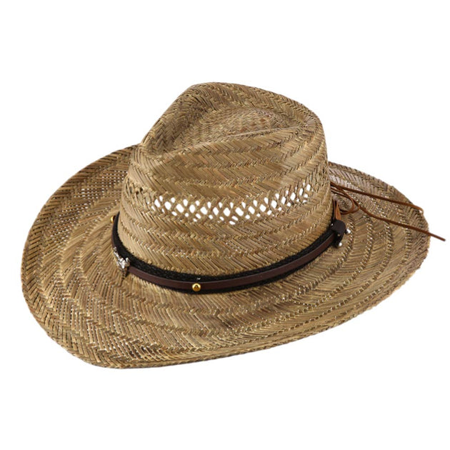 FASHNZFAB Steer Head Woven Fedora Green 3