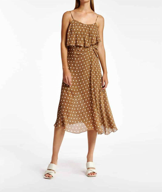 Essentiel Antwerp Baha Asymmetric Dress Brown EU 38 2