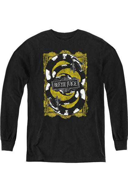 Gildan Beetlejuice We Got Worms Youth Long Sleeve Sweatshirt Black Large 2