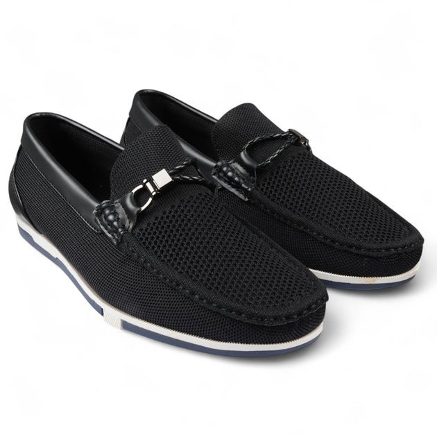 Infinity Men's Mesh Slip-On Loafers Black EU 44 3