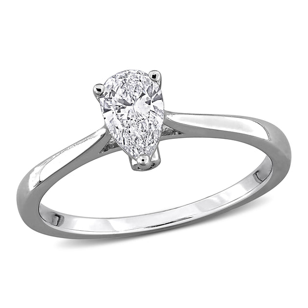 Mimi & Max Solitaire Engagement Ring Silver US 5 2