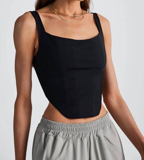 IN/ONE Kira Sport Corset Crop Top Schwarz Medium 2