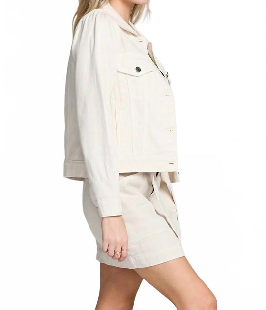 Saltwater Luxe Hyland Denim Jacket White Small 3