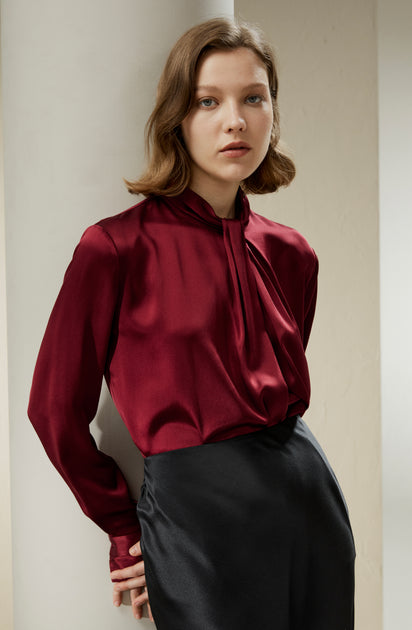 Chemise en Soie LILYSILK Rouge US 2 4