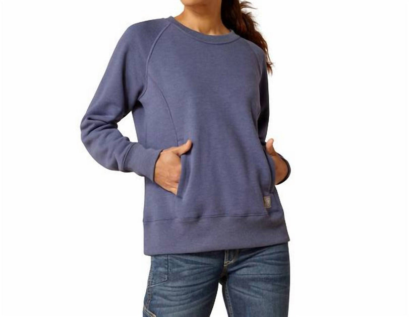 Ariat Damen Rebar Traverse Crew Top Lila XLarge 2