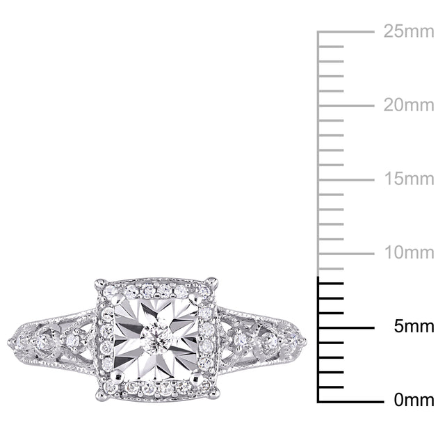 Mimi & Max Halo Promise Ring Silver US 7 4