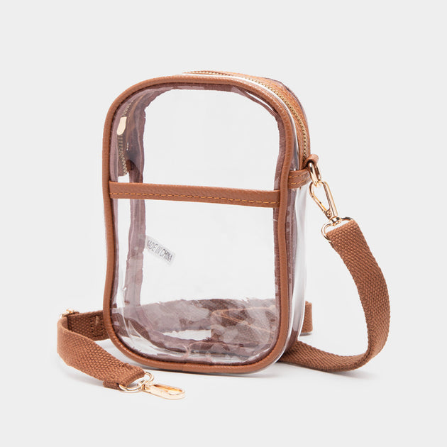 FASHNZFAB Transparent Rectangle Crossbody Bag White One Size 4