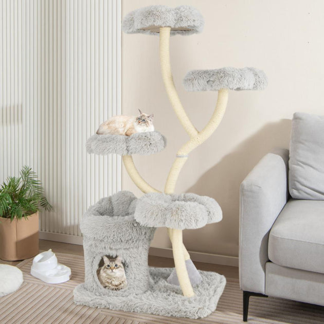 Hivvago Cat Tower Grey Medium 3