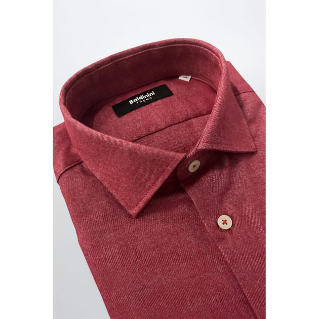 Baldinini Trend Cotton Herrenhemd Rot XXL 3