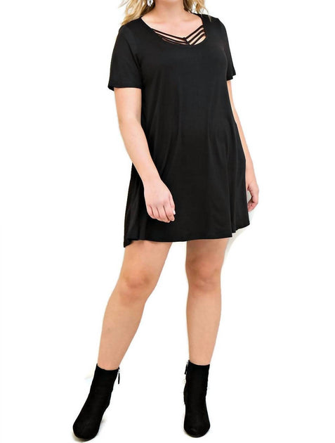 Entro Modal Strappy Tee Shirt Dress Black XLarge 2