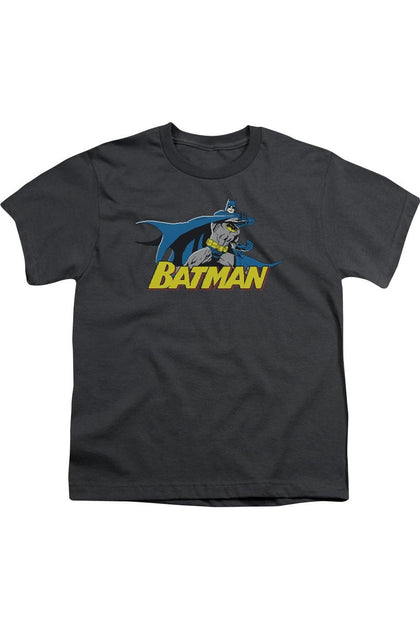 Gildan Batman 8 Bit Cape Short Sleeve Youth T-Shirt Black XL 2